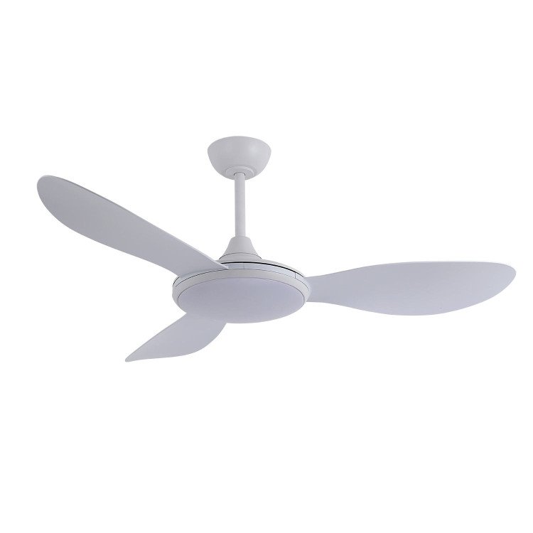 ART.-NR.7091 DC-LED-DECKENVENTILATOR WEISS UND ABS-FLÜGEL WEISS 24W Ø132CM