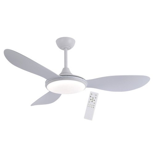 ART.-NR.7091 DC-LED-DECKENVENTILATOR WEISS UND ABS-FLÜGEL WEISS 24W Ø132CM