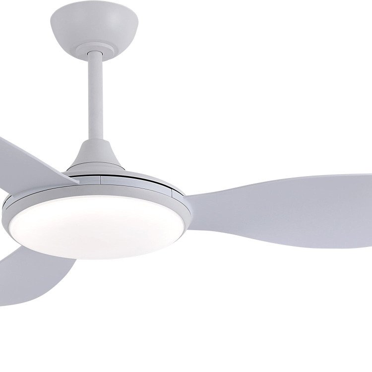RÉF.7091 VENTILATEUR LED DC BLANC ET PALES ABS BLANC 24W Ø132CM