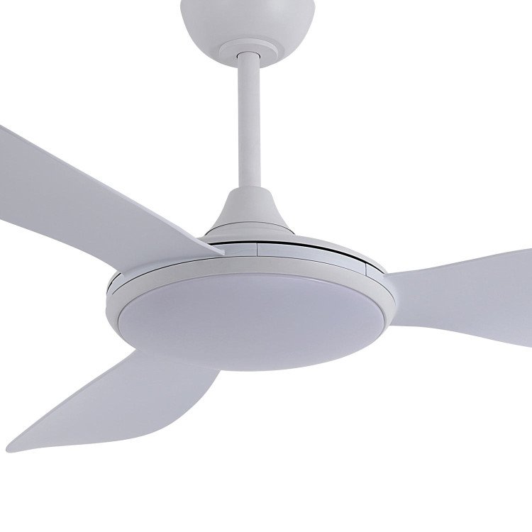RÉF.7091 VENTILATEUR LED DC BLANC ET PALES ABS BLANC 24W Ø132CM