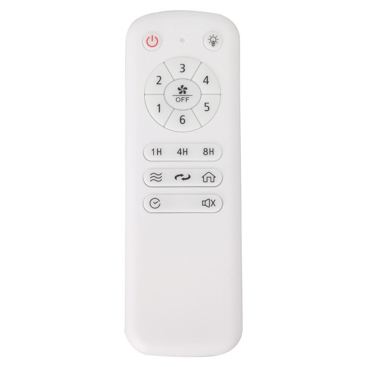 CÓD. 7088 VENTILADOR LED DC BRANCO E PÁS DE MADEIRA BRANCA 20W Ø132CM