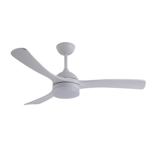 CODE 7088 VENTILATEUR LED DC BLANC ET PALES EN BOIS BLANC 20W Ø132CM