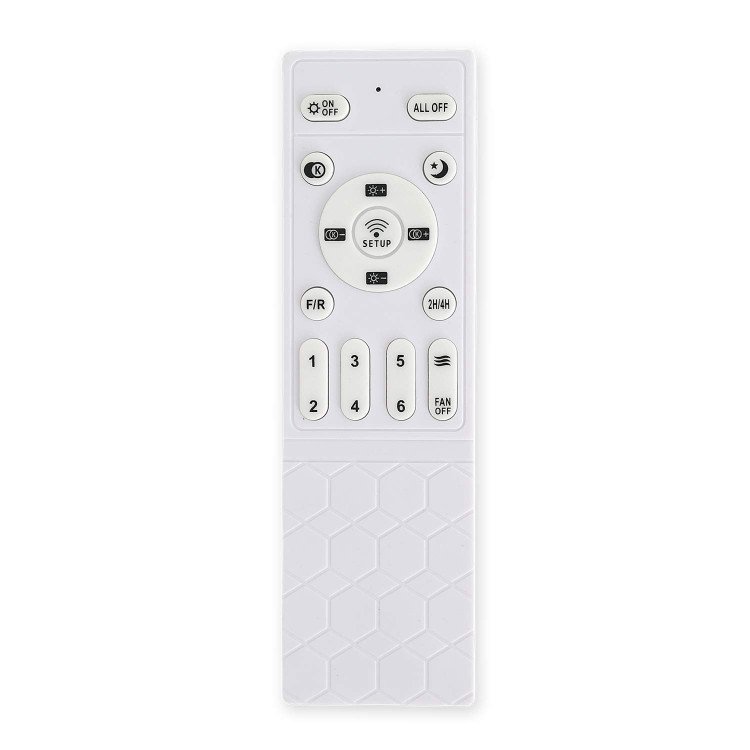 CÓD.7078 VENTILADOR LED DC BRANCO 5 PÁS DOBRÁVEIS 95W Ø132CM