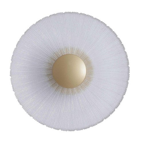 COD. 3361 APPLIQUE LED IN CRISTALLO E ACCIAIO VERNICIATO DORATO 10W