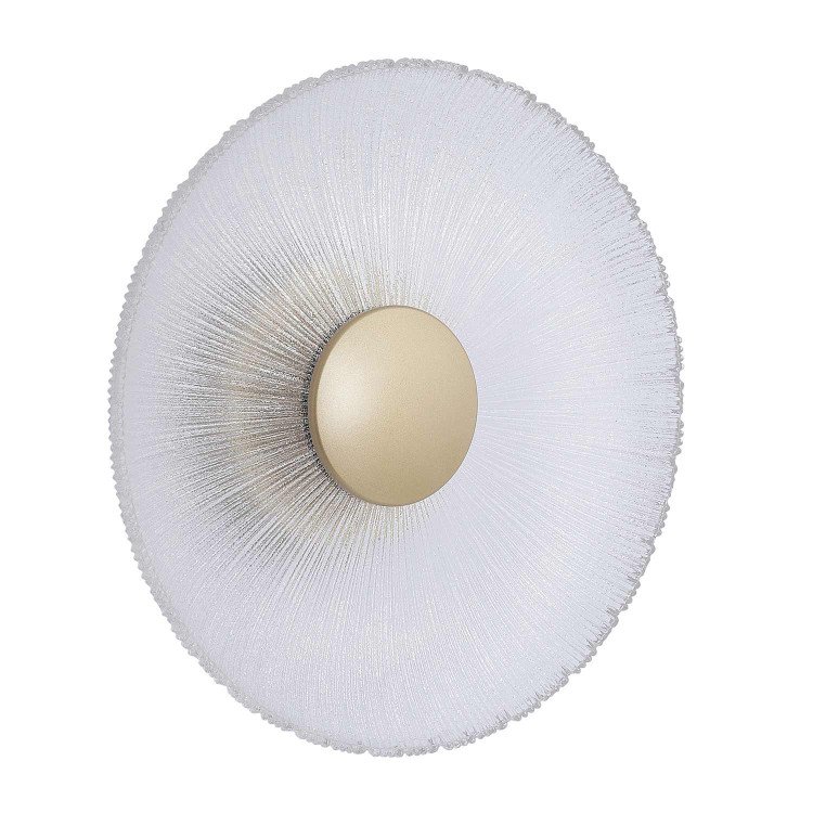 RÉF. 3361 APPLIQUE MURALE LED EN CRISTAL ET ACIER PEINT DORÉ 10W