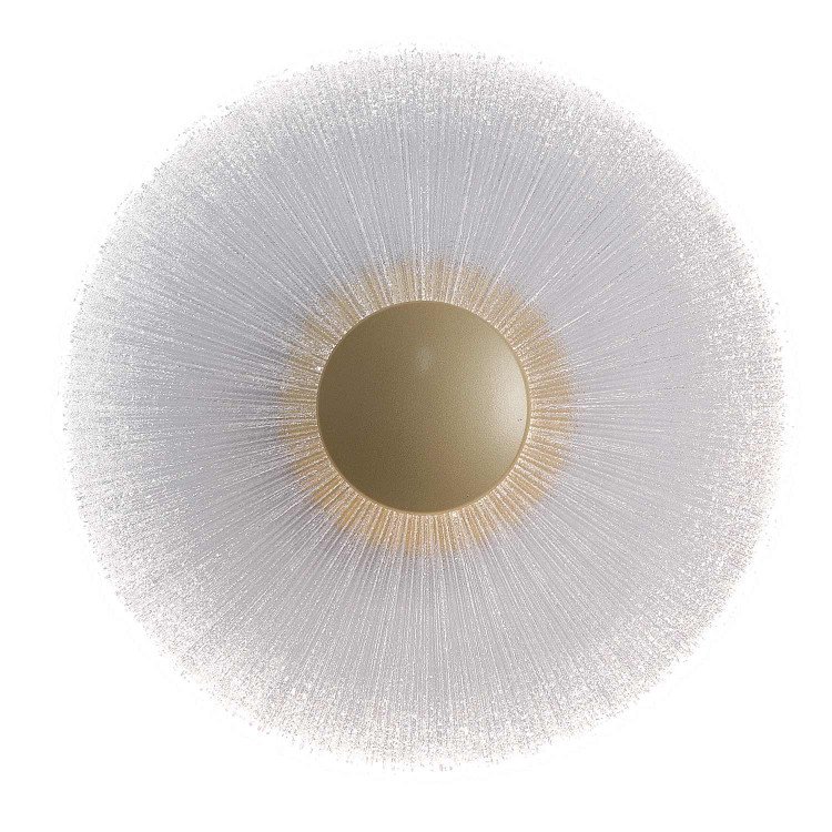 CÓD. 3361 APLIQUE LED DE CRISTAL E AÇO PINTADO DOURADO 10W