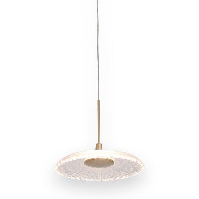 ART.-NR. 3362 LED-HÄNGELEUCHTE AUS KRISTALL UND GOLD LACKIERTEM STAHL 2