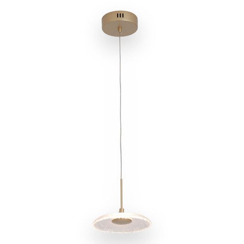 CÓD. 3362 SUSPENSÃO LED DE CRISTAL E AÇO PINTADO DOURADO