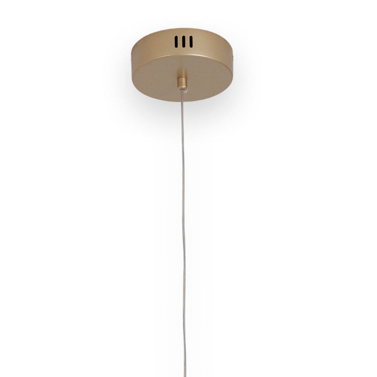 CÓD. 3362 SUSPENSÃO LED DE CRISTAL E AÇO PINTADO DOURADO
