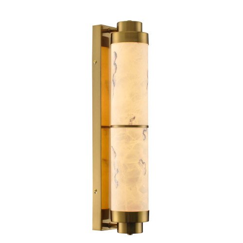 CÓD.3368 APLIQUE LED EM AÇO DOURADO E ACRÍLICO IMITAÇÃO MÁRMORE