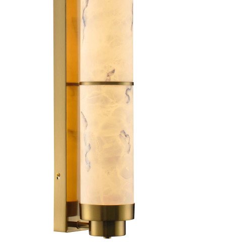 CÓD.3368 APPLIQUE LED EN ACIER DORÉ ET ACRYLIQUE IMITATION MARBRE