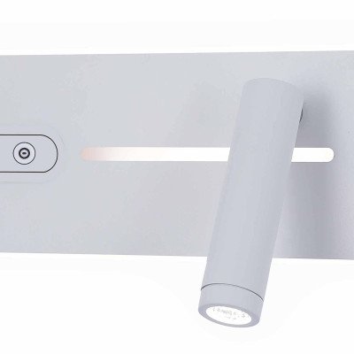 CÓD.6125 APLIQUE LED TÁTIL EM AÇO PINTADO BRANCO 27,5 CM ORIENTAÇÃO DIREITA 2