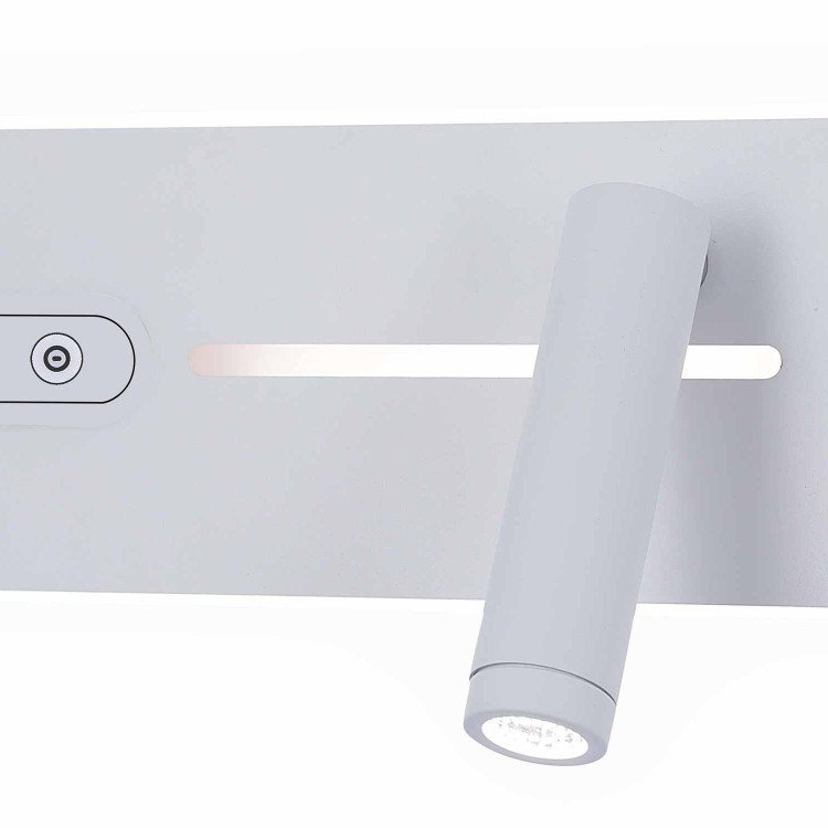 CÓD.6125 APLIQUE LED TÁTIL EM AÇO PINTADO BRANCO 27,5 CM ORIENTAÇÃO DIREITA