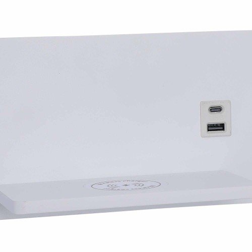 CÓD.6123 APPLIQUE LED EN ACIER PEINT BLANC AVEC CHARGE SANS FIL 30 CM ORIENTATION DROITE