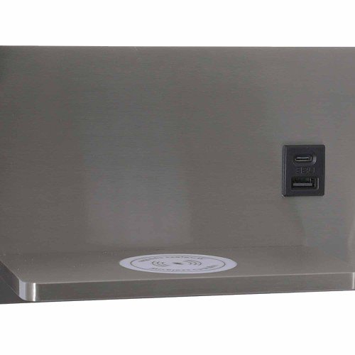 CÓD.6118 APPLIQUE LED EN ACIER NICKELÉ AVEC CHARGE SANS FIL 30 CM ORIENTATION DROITE