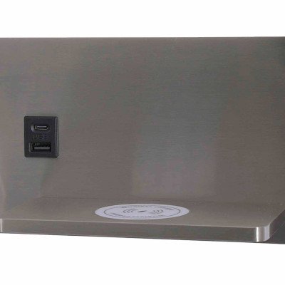 CÓD.6119 APPLIQUE LED EN ACIER NICKELÉ AVEC CHARGE SANS FIL 30 CM ORIENTATION GAUCHE 2