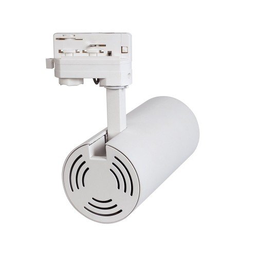 CÓD.61290 LED-COB-STRAHLER FÜR 3-PHASEN-SCHIENE 30W WEISS MIT FARBTEMPERATURWAHLSCHALTER