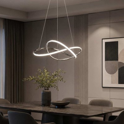 CÓD. 2807 LUMINÁRIA LED AÇO CROMADO 37W