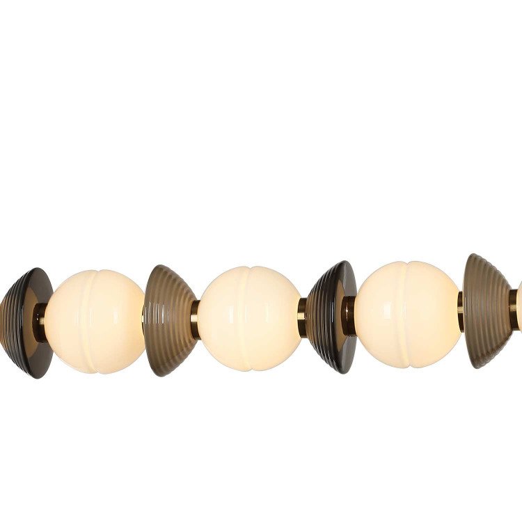 CÓD.3390 LÁMPARA LED ACERO NEGRO, CERÁMICA Y CRISTAL