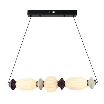 CÓD.3392 LÁMPARA LED ACERO NEGRO, CERÁMICA Y CRISTAL 2