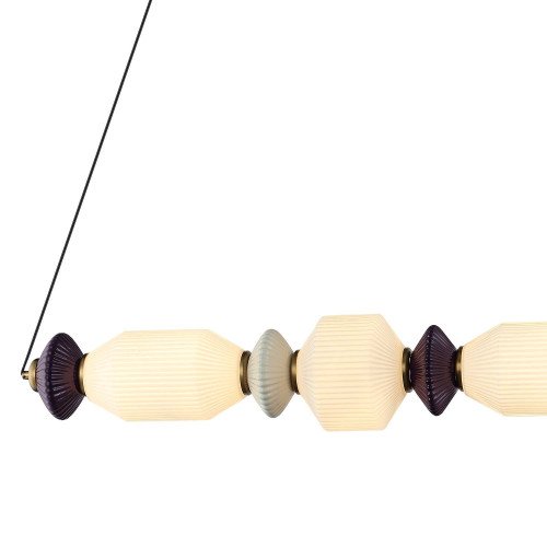CÓD.3392 LÁMPARA LED ACERO NEGRO, CERÁMICA Y CRISTAL