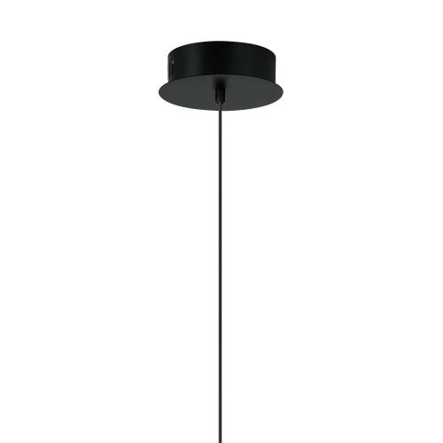 CÓD.3393 COLGANTE LED ACERO NEGRO, CERÁMICA Y CRISTAL