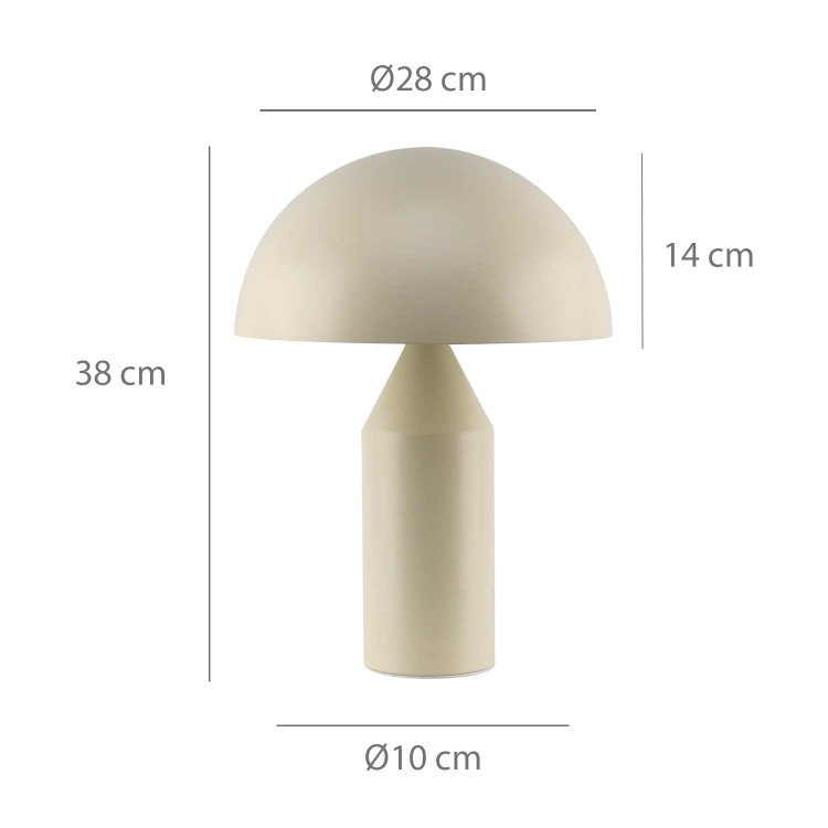 CÓD.9062 CANDEEIRO DE MESA 2L EM AÇO PINTADO BEGE