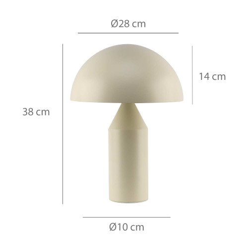 CÓD.9062 LAMPADA DA TAVOLO 2L IN ACCIAIO VERNICIATO BEIGE