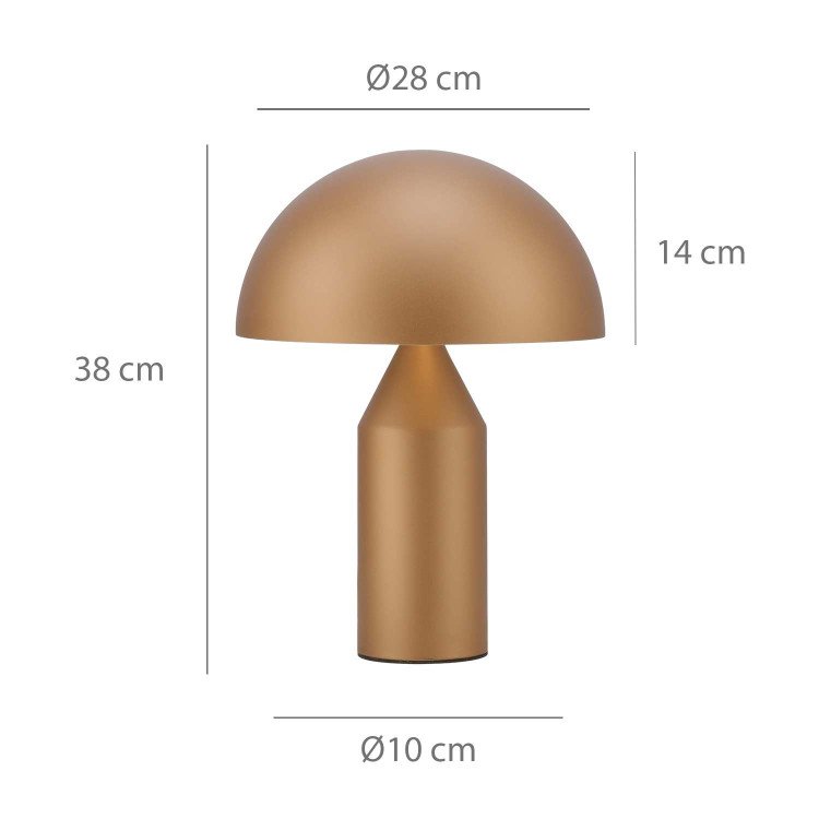 CÓD.9063 LAMPE DE TABLE 2L EN ACIER PEINT CUIVRE