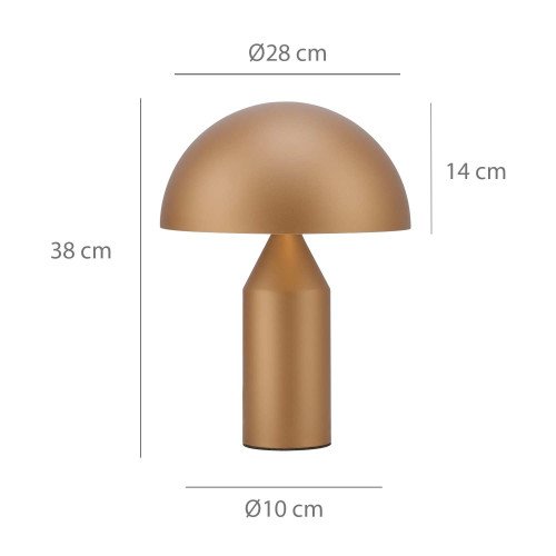 CÓD.9063 LAMPE DE TABLE 2L EN ACIER PEINT CUIVRE