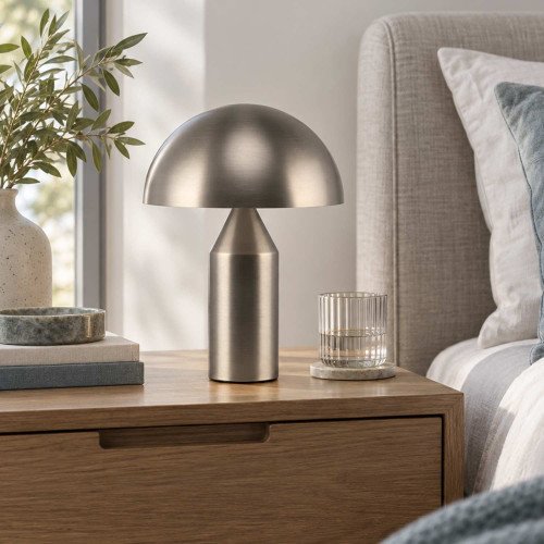 CÓD.9064 CANDEEIRO DE MESA 2L EM AÇO PINTADO PRETO MATE ACETINADO