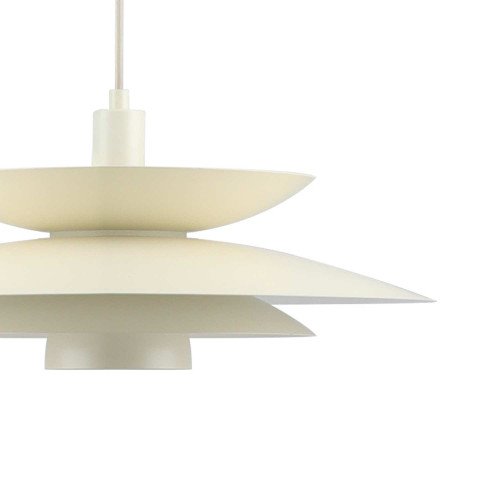 CÓD.9065 CANDEEIRO SUSPENSO 1L EM AÇO PINTADO BEGE Ø48CM