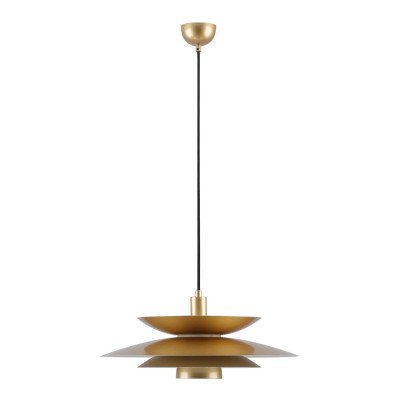 CÓD.9066 SUSPENSION 1L EN ACIER PEINT DORÉ Ø48CM 2