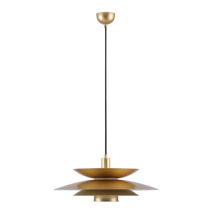 CÓD.9066 COLGANTE 1L ACERO PINTADO DORADO Ø48CM