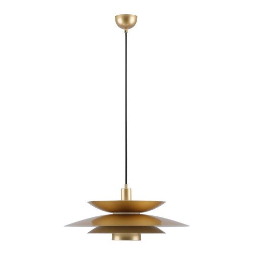 CÓD.9066 SUSPENSION 1L EN ACIER PEINT DORÉ Ø48CM