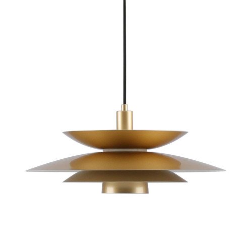 CÓD.9066 CANDEEIRO SUSPENSO 1L EM AÇO PINTADO DOURADO Ø48CM