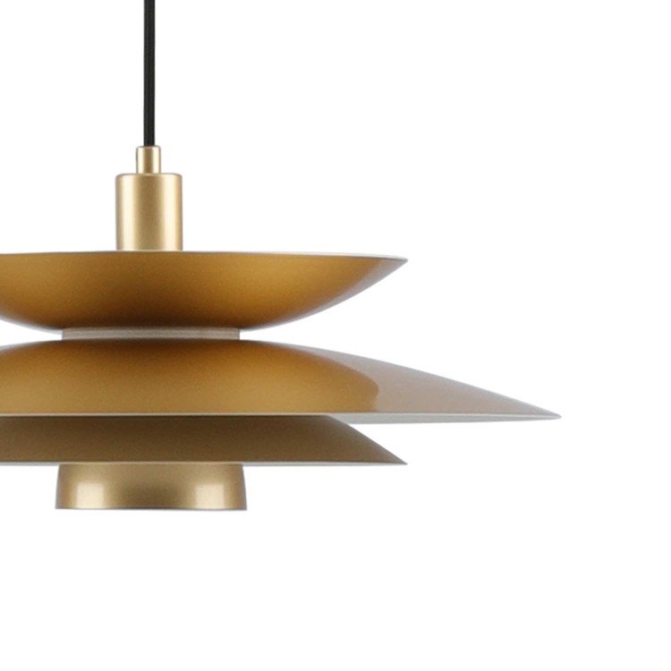 CÓD.9066 COLGANTE 1L ACERO PINTADO DORADO Ø48CM