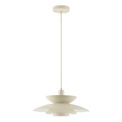 CÓD.9067 HÄNGELEUCHTE 1L AUS BEIGE LACKIERTEM STAHL Ø38CM 2