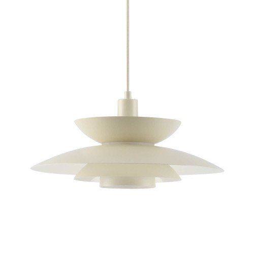 CÓD.9067 CANDEEIRO SUSPENSO 1L EM AÇO PINTADO BEGE Ø38CM
