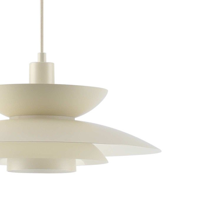 CÓD.9067 SUSPENSION 1L EN ACIER PEINT BEIGE Ø38CM