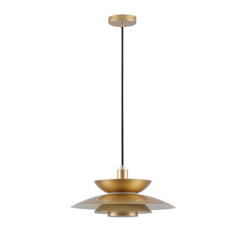 CÓD.9068 CANDEEIRO SUSPENSO 1L EM AÇO PINTADO DOURADO Ø38CM