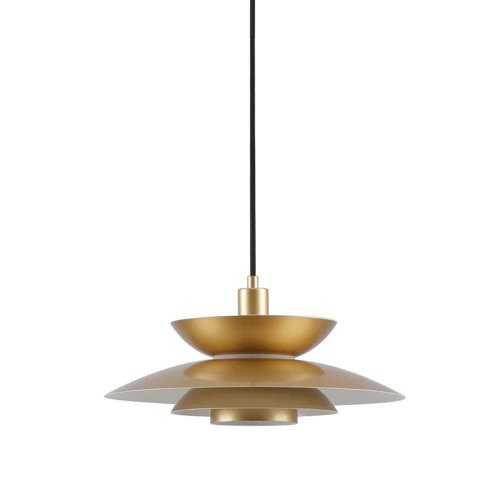 CÓD.9068 CANDEEIRO SUSPENSO 1L EM AÇO PINTADO DOURADO Ø38CM
