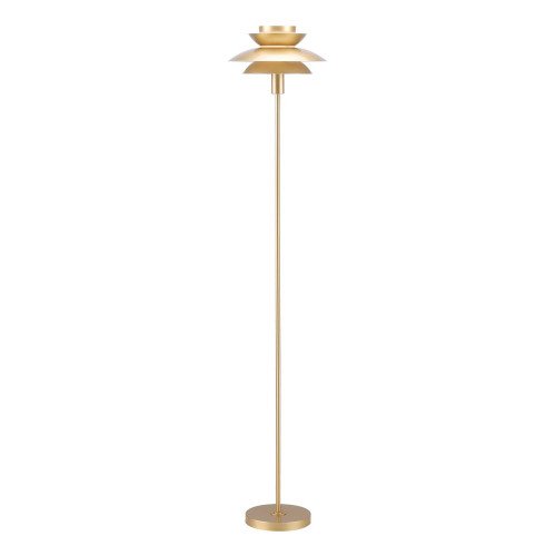 CÓD.9070 CANDEEIRO DE PÉ EM AÇO PINTADO DOURADO Ø30 CM