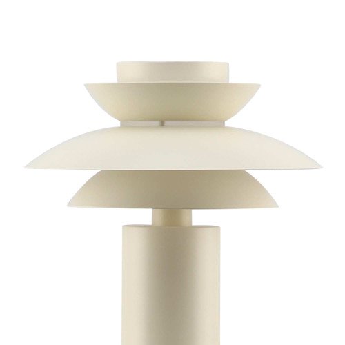 CÓD.9071 CANDEEIRO DE MESA EM AÇO PINTADO BEGE Ø30 CM
