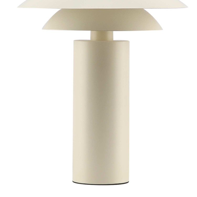 CÓD.9071 LÁMPARA DE MESA ACERO PINTADO BEIGE Ø30CM