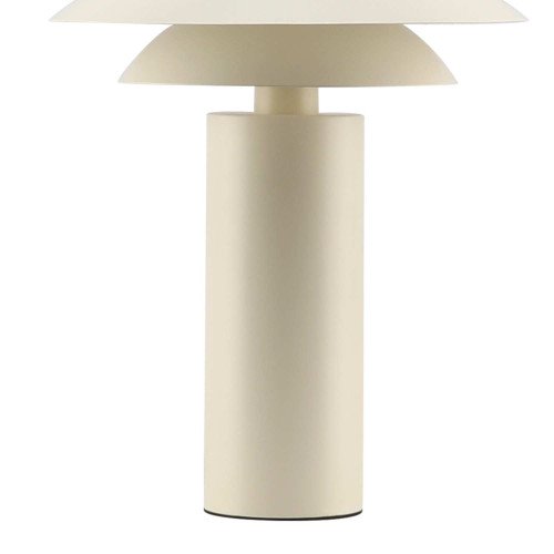 CÓD.9071 TISCHLEUCHTE AUS BEIGE LACKIERTEM STAHL Ø30 CM