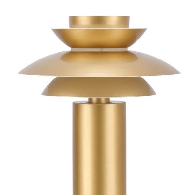 CÓD.9072 LÁMPARA DE MESA ACERO PINTADO DORADO Ø30CM 2