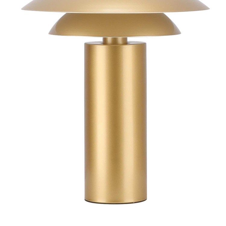 CÓD.9072 CANDEEIRO DE MESA EM AÇO PINTADO DOURADO Ø30 CM