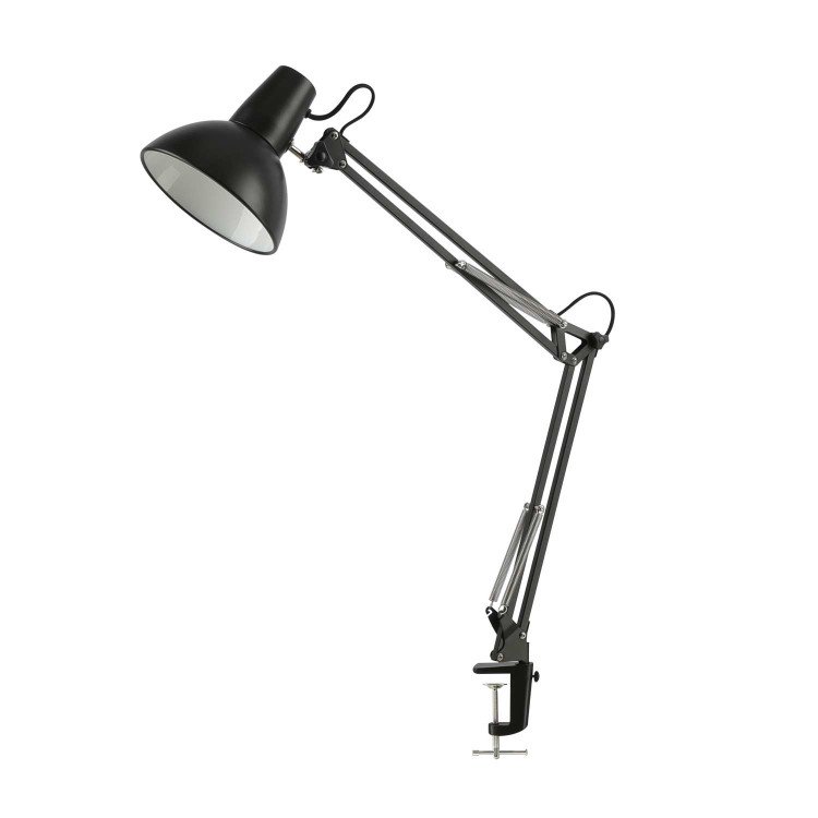 CÓD.9073 LÁMPARA MULTIFUNCIÓN DE MESA-PARED-PINZA ACERO PINTADO NEGRO