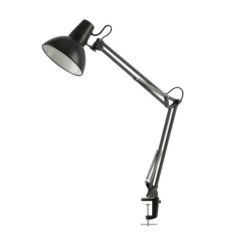 CÓD.9073 LÁMPARA MULTIFUNCIÓN DE MESA-PARED-PINZA ACERO PINTADO NEGRO